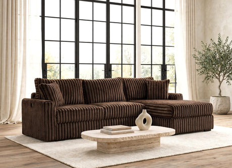 Sol Chocolate Reversible Sectional from Happy Homes - Luna Furniture