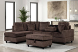 Rocket Chocolate Reversible Sectional from Happy Homes - Luna Furniture