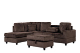 Rocket Chocolate Reversible Sectional from Happy Homes - Luna Furniture