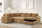 Forever2Latte Sectional With Pull-Out Bed from Happy Homes - Luna Furniture