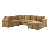 Forever2Latte Sectional With Pull-Out Bed from Happy Homes - Luna Furniture