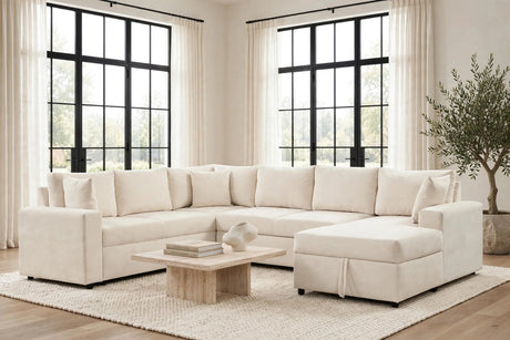 Forever Sand Sectional with Pull-Out Bed from Happy Homes - Luna Furniture