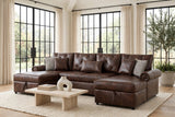 Sonoma Brown Double Storage Chaise Sectional with Pull-Out Bed from Happy Homes - Luna Furniture