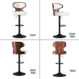 Zenith White Adjustable Barstool, Set of 2