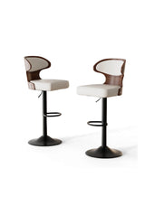 Zenith White Adjustable Barstool, Set of 2 from Happy Homes - Luna Furniture