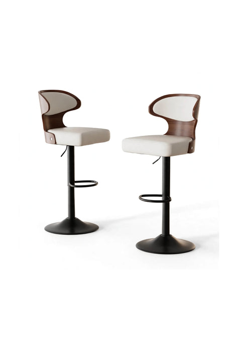 Zenith White Adjustable Barstool, Set of 2 from Happy Homes - Luna Furniture