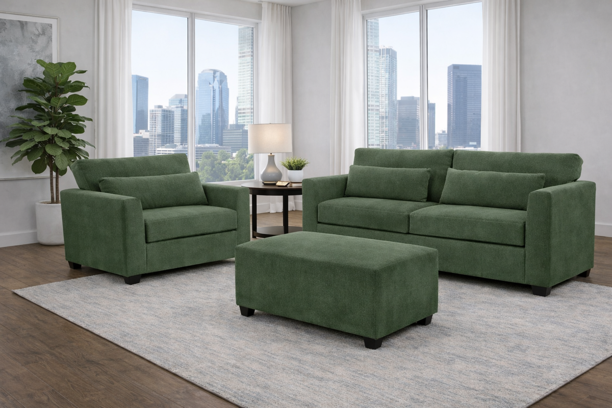 Washington Pine 2-Piece Living Room Set (Sofa & Oversized Chair)