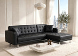 William Black Faux Leather Reversible Sectional