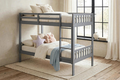 B4011 Gray Twin/Twin Bunk Bed from Happy Homes - Luna Furniture