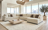 Volna Cream 4-Piece Oversized Sectional