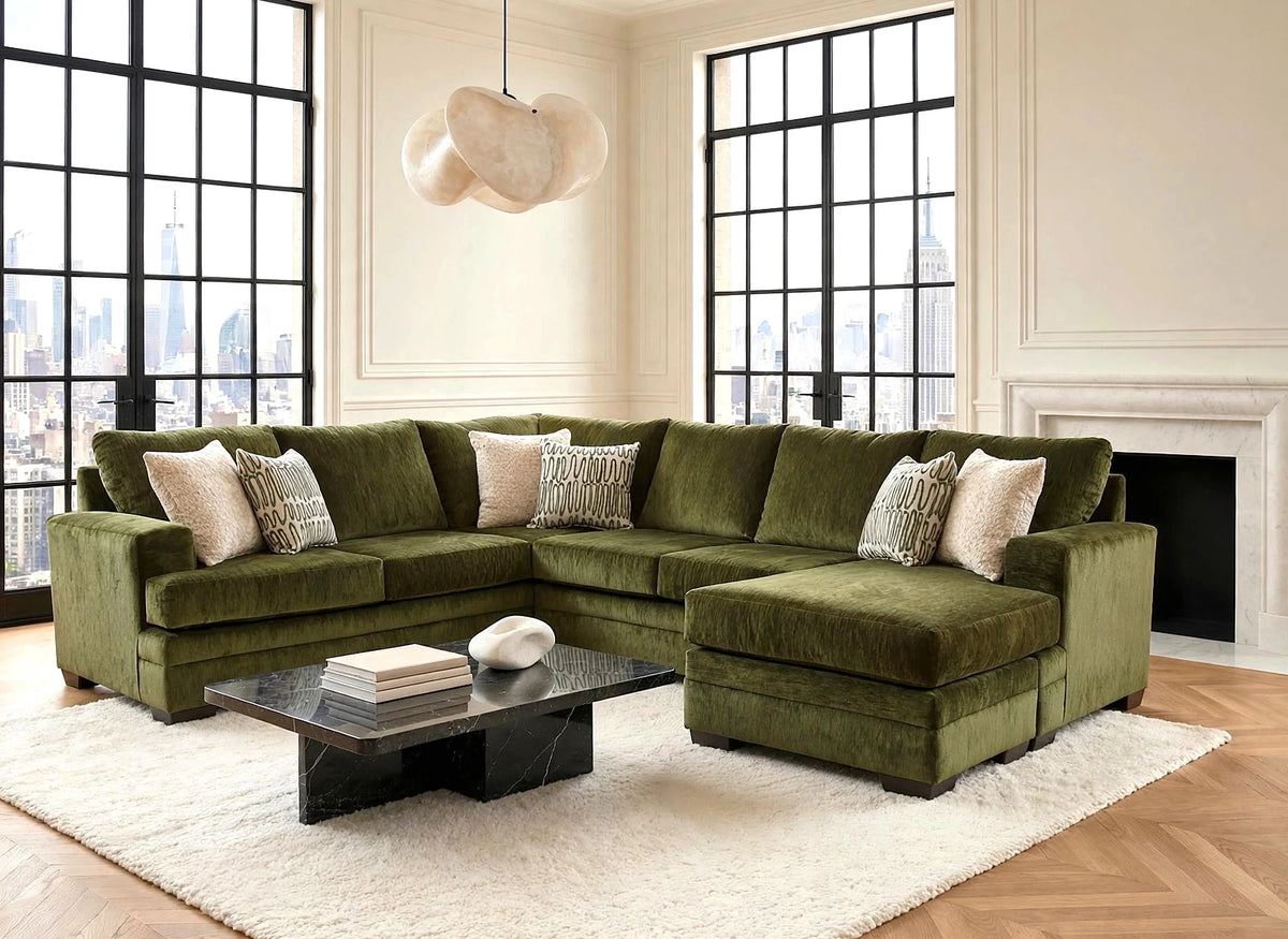 2760-10 - Reversible Sectional (Pine-Olive) from Happy Homes - Luna Furniture