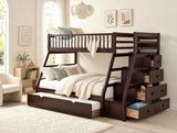 Alejandra Espresso Twin/Full Bunk Bed with Twin Trundle