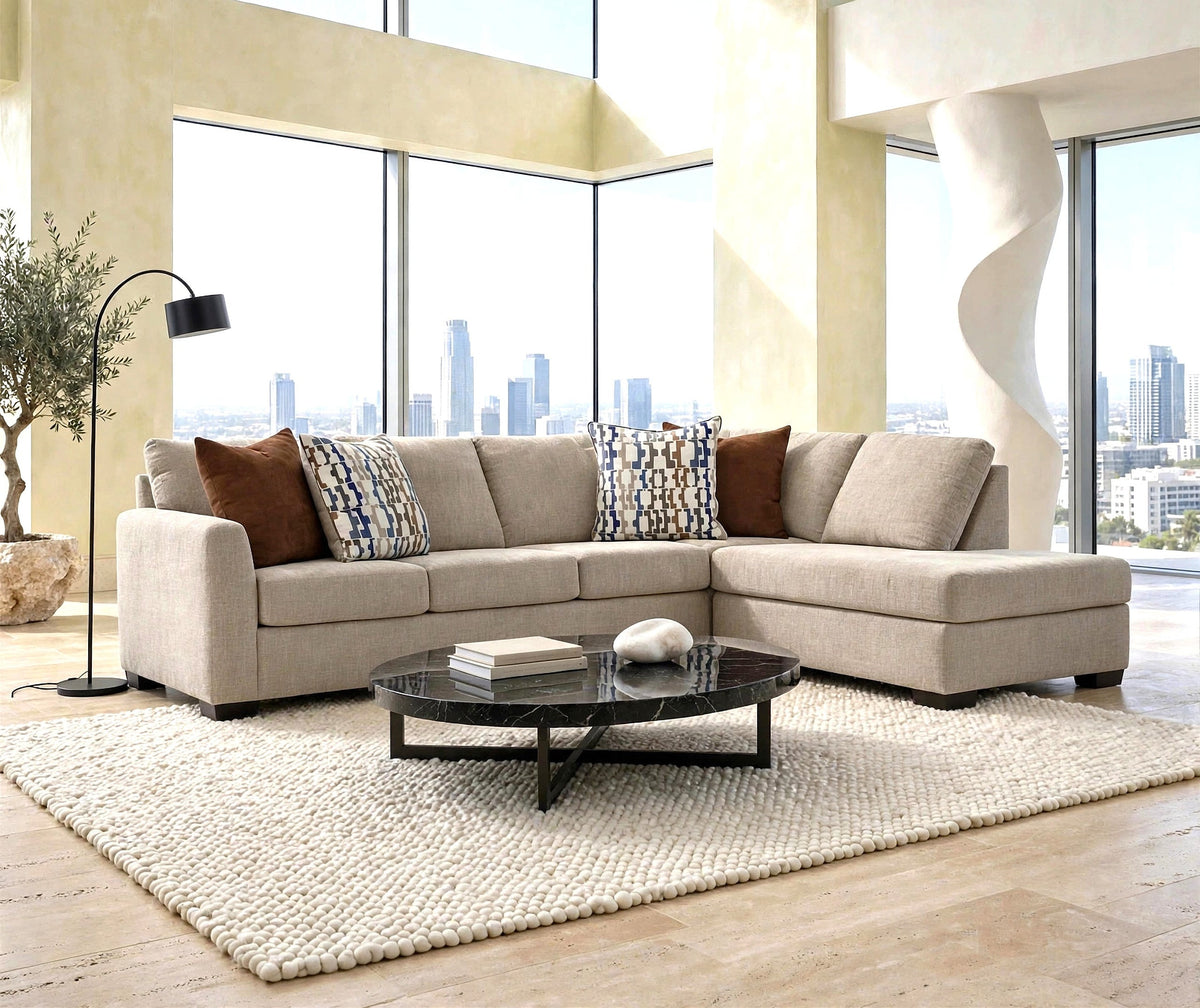 Behold Parchment Sectional from Happy Homes - Luna Furniture