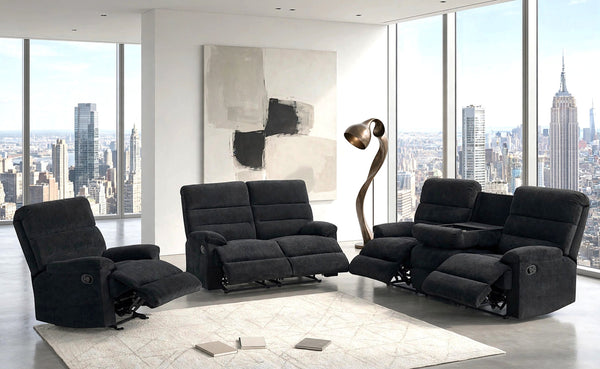 Albert Black 3-Piece Reclining Living Room Set