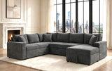 Forever Granite Sectional with Pull-Out Bed from Happy Homes - Luna Furniture