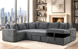 Forever Granite Sectional with Pull-Out Bed from Happy Homes - Luna Furniture