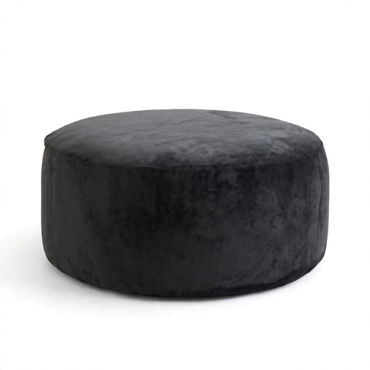 Behold Black Round Ottoman from Happy Homes - Luna Furniture