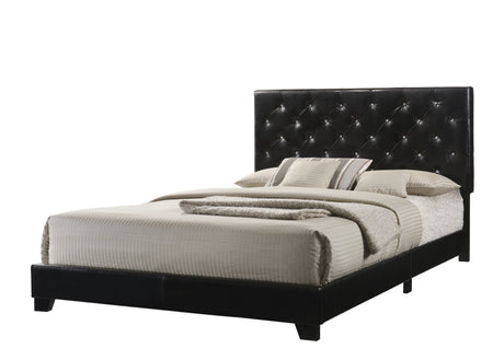 Lana Black Diamond Tufted Queen Bed from Happy Homes - Luna Furniture