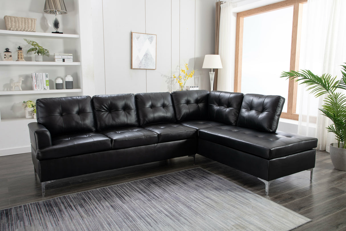 Velmora Vintage Black Sectional from Happy Homes - Luna Furniture