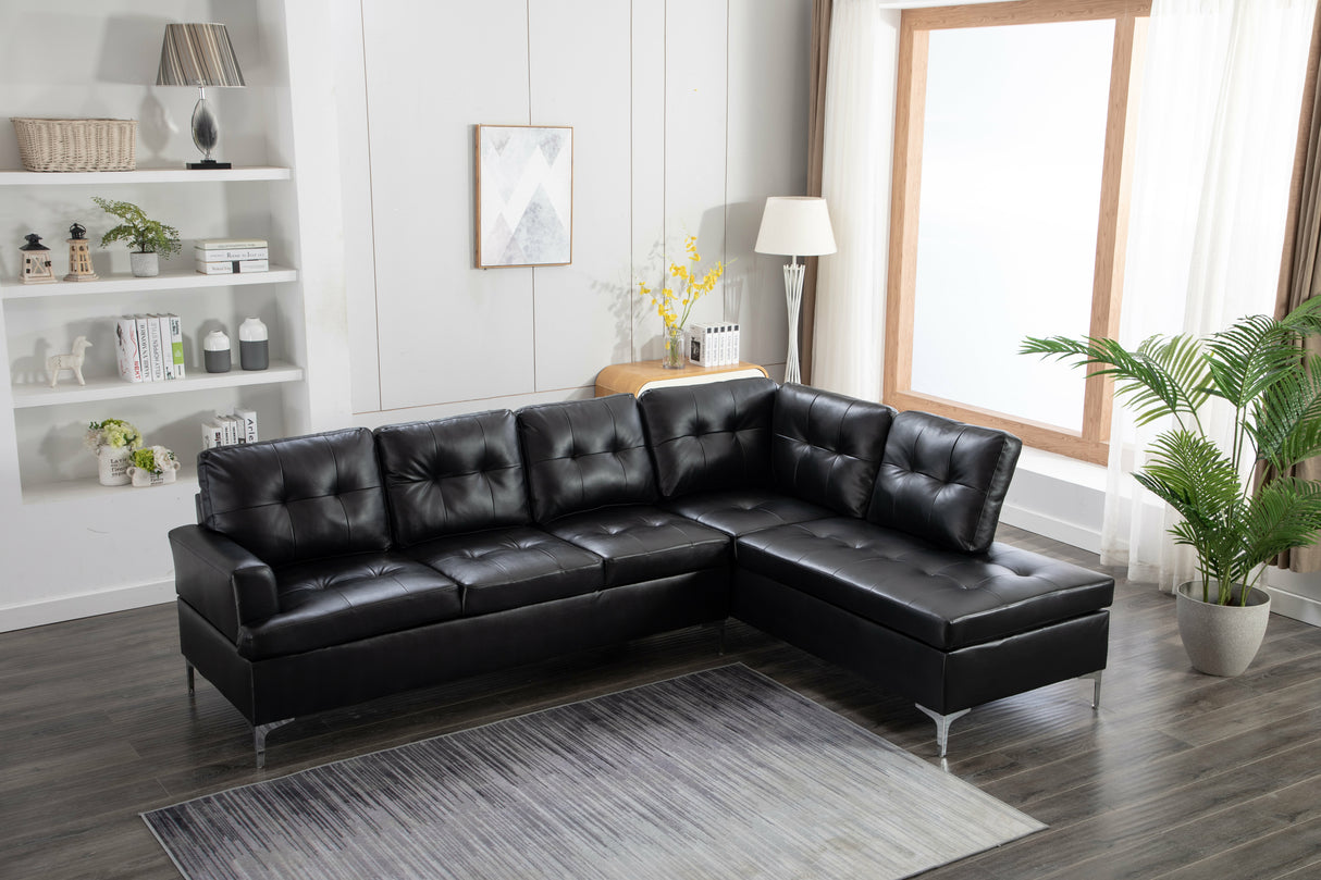 Velmora Vintage Black Sectional from Happy Homes - Luna Furniture