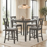 Tahoe Gray 5-Piece Counter Height Set from Happy Homes - Luna Furniture