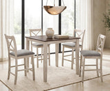 Tahoe Antique White 5-Piece Counter Height Set from Happy Homes - Luna Furniture