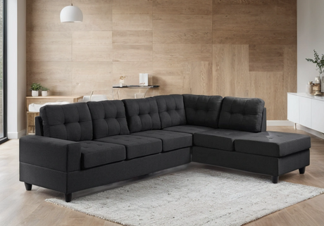 James Black Reversible Sectional from Happy Homes - Luna Furniture