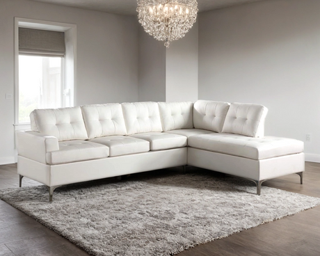 Vintage White Sectional from Happy Homes - Luna Furniture