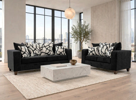 Monroe Black Sofa & Loveseat from Happy Homes - Luna Furniture