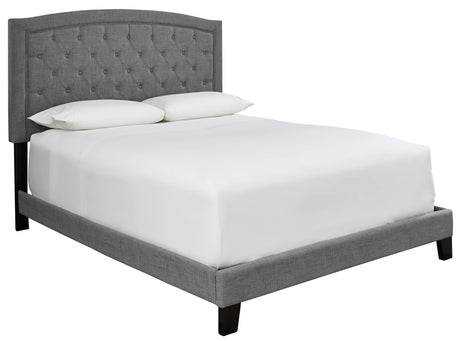 Benno Gray Tufted King Platform Bed from Happy Homes - Luna Furniture