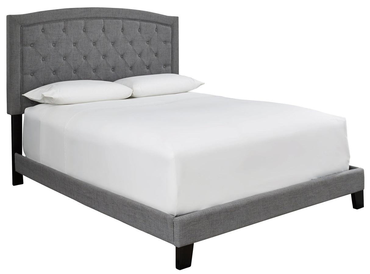 Benno Gray Tufted Queen Platform Bed from Happy Homes - Luna Furniture