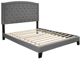 Benno Gray Tufted King Platform Bed from Happy Homes - Luna Furniture