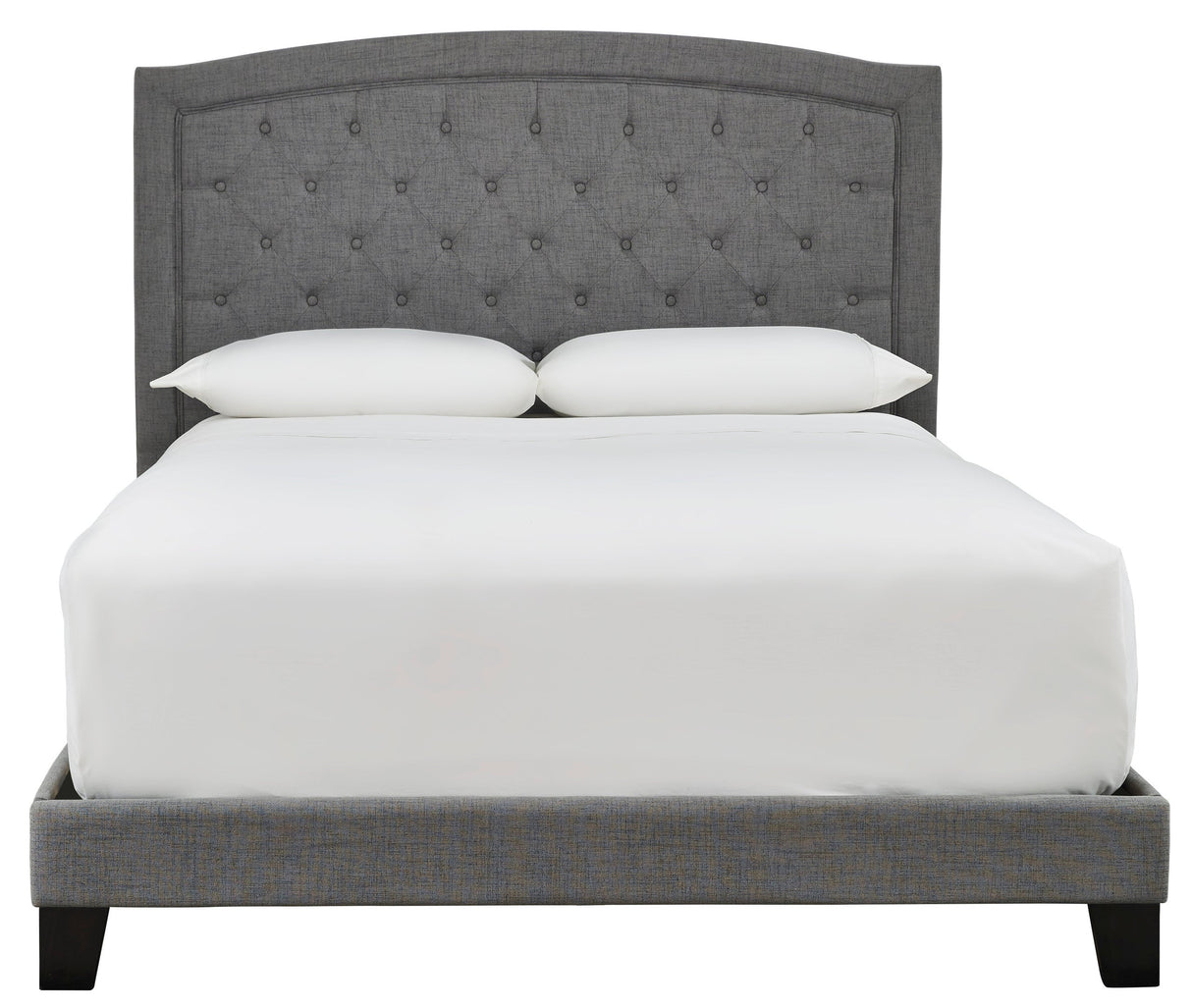 Benno Gray Tufted King Platform Bed from Happy Homes - Luna Furniture