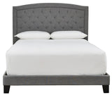 Benno Gray Tufted King Platform Bed from Happy Homes - Luna Furniture