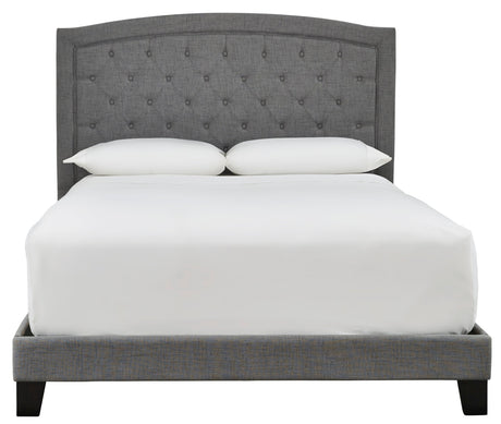Benno Gray Tufted Queen Platform Bed from Happy Homes - Luna Furniture