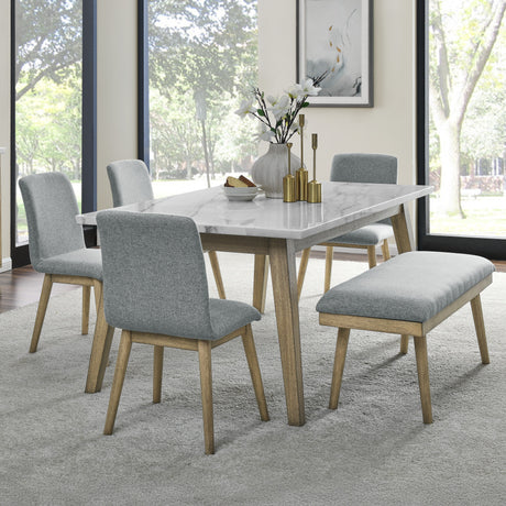 Vida Gray Dining Bench from Steve Silver - Luna Furniture