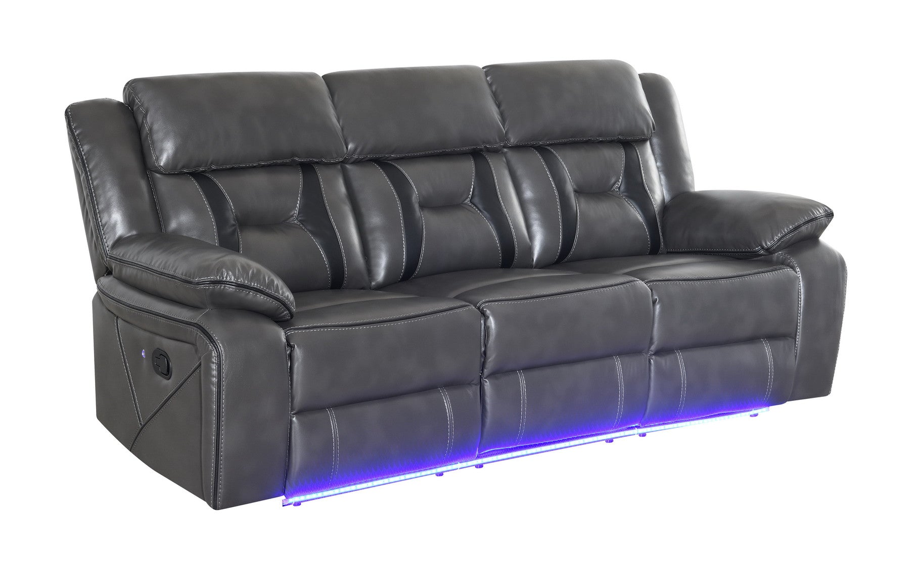 S8098 Concord (LT.Grey) 3pcs Reclining Sofa, Loveseat & Recliner from New Era Innovations - Luna Furniture