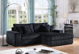 Comfy Black 2-Piece RAF Chaise Sectional from New Era Innovations - Luna Furniture