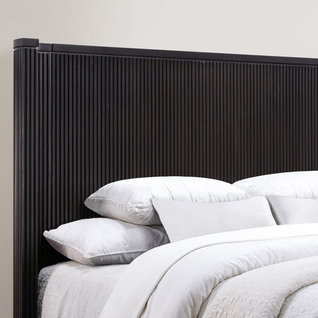 Henry Espresso Reeded King Bed from Steve Silver - Luna Furniture