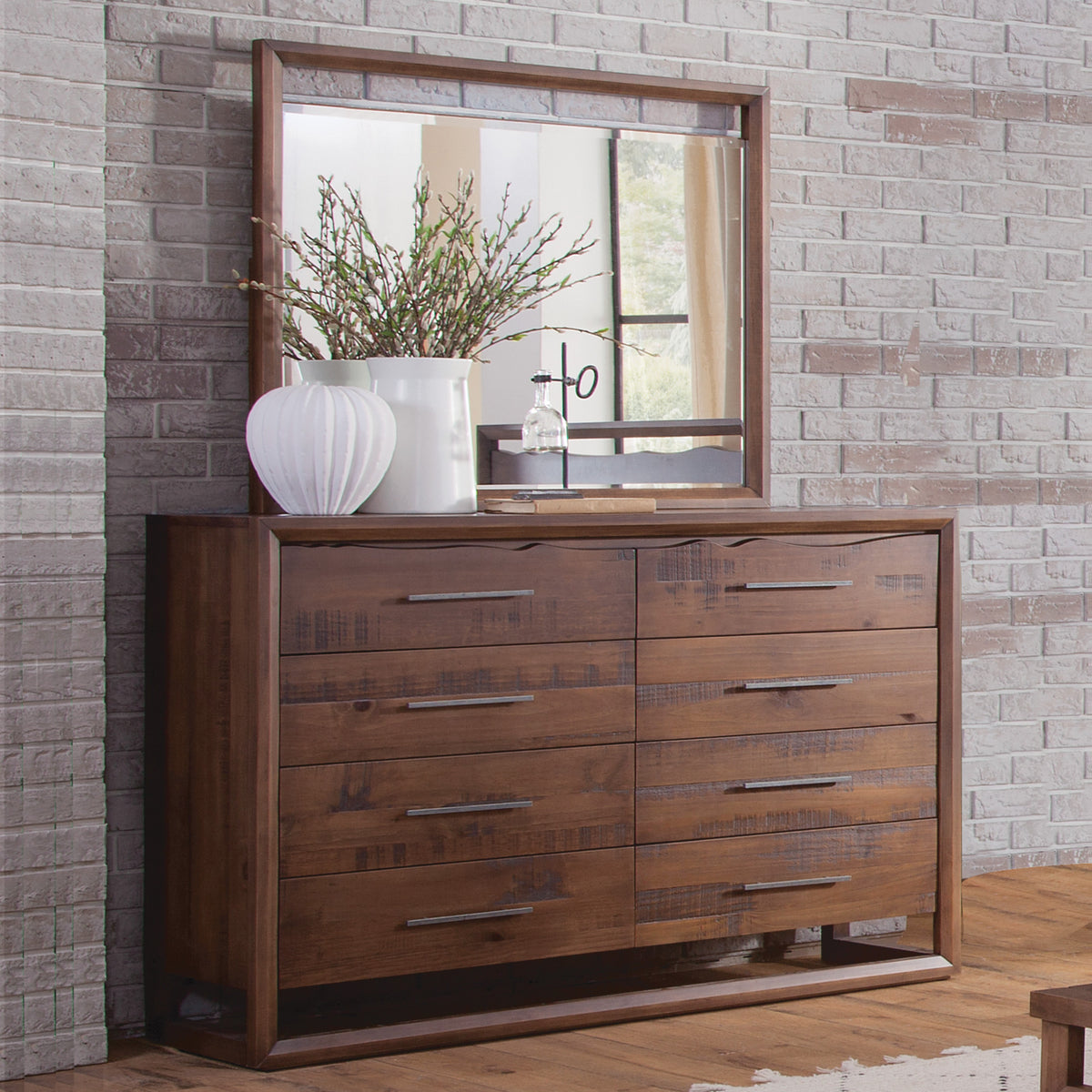 Lofton Brown Mirror from Steve Silver - Luna Furniture