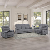 Cozy Gray 3-Piece Manual Reclining Set from Steve Silver - Luna Furniture
