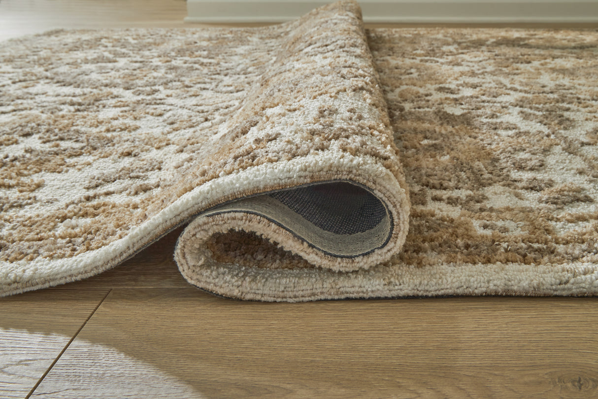 Sableridge Ivory/Taupe/Camel Medium Rug from Ashley Furniture - Luna Furniture