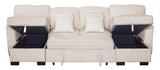 Sahara Beige Double Storage Chaise Sectional from Happy Homes - Luna Furniture