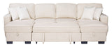 Sahara Beige Double Storage Chaise Sectional from Happy Homes - Luna Furniture