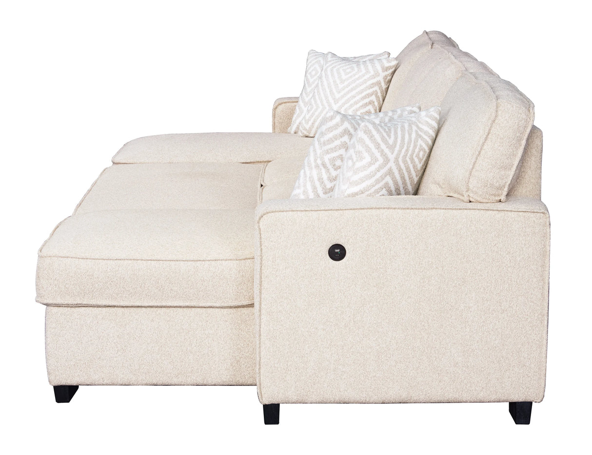 Sahara Beige Double Storage Chaise Sectional from Happy Homes - Luna Furniture