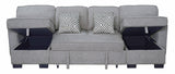 Sahara Gray Double Storage Chaise Sectional from Happy Homes - Luna Furniture