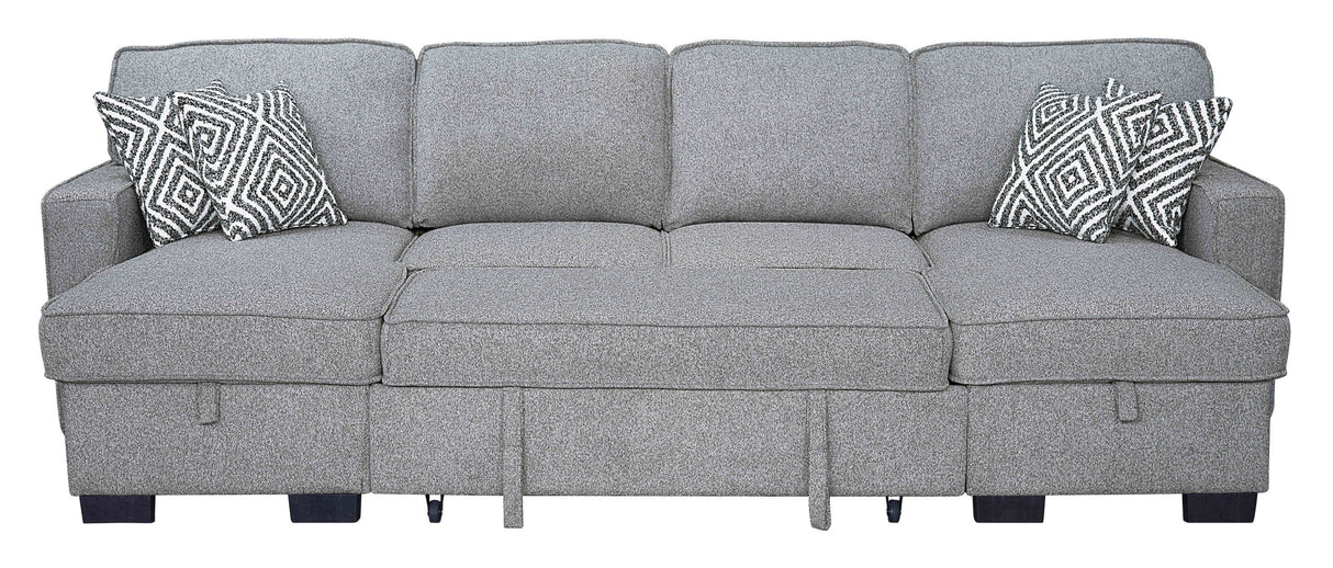 Sahara Gray Double Storage Chaise Sectional from Happy Homes - Luna Furniture