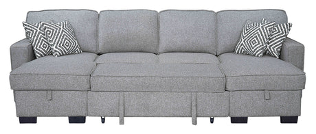 Sahara Gray Double Storage Chaise Sectional from Happy Homes - Luna Furniture