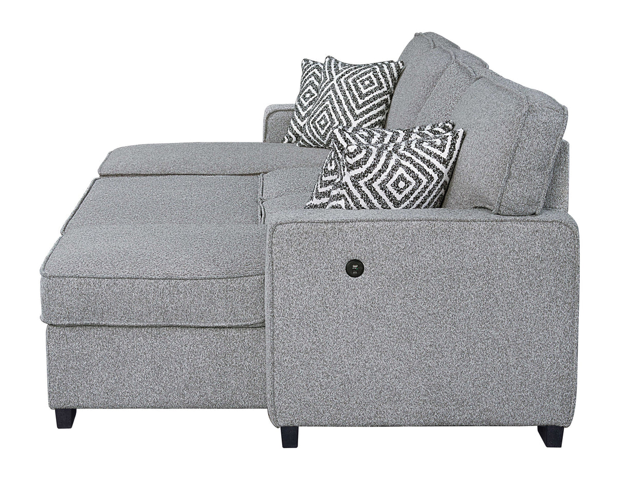 Sahara Gray Double Storage Chaise Sectional from Happy Homes - Luna Furniture
