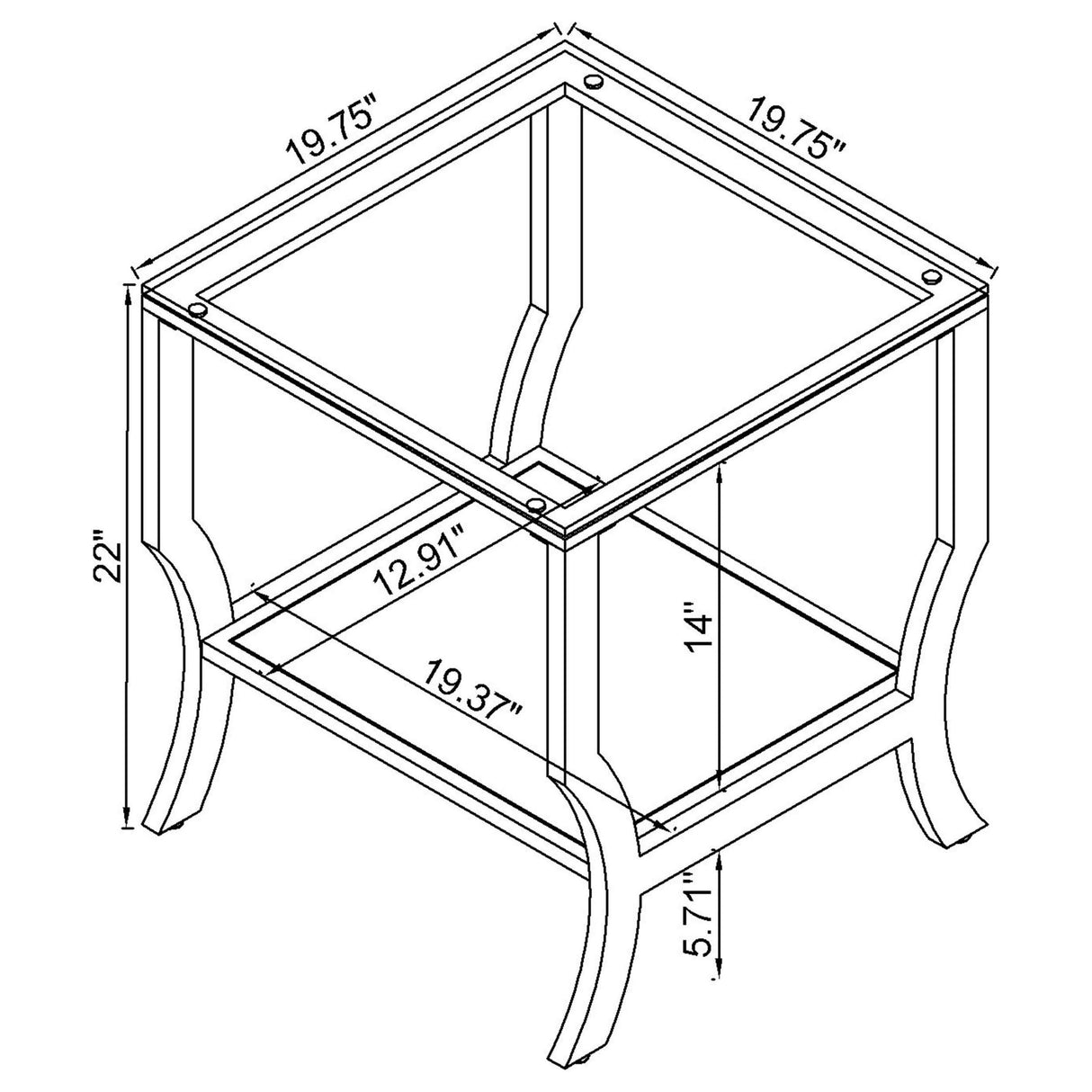 Saide Chrome 2-Piece Glass Top Coffee and End Table Set from Coaster - Luna Furniture